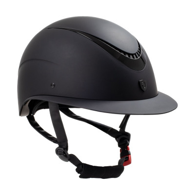 Casque femme Galaxy avec visière large et cadre brillant Equestro Noir / noir brillant