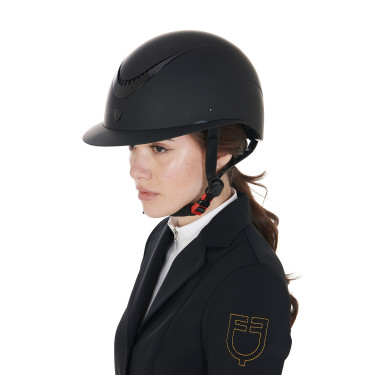 Casque femme Galaxy avec visière large et cadre brillant Equestro Casque femme Galaxy avec visière large et cadre brillant Equestro