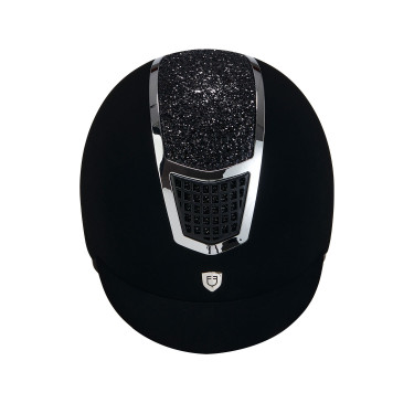 Casque en velours ultra-léger avec strass Eclipse Equestro Casque en velours ultra-léger avec strass Eclipse Equestro