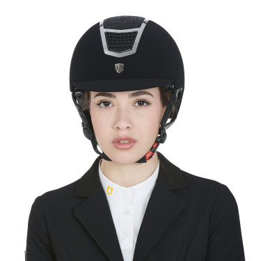 Casque en velours ultra-léger avec strass Eclipse Equestro Casque en velours ultra-léger avec strass Eclipse Equestro