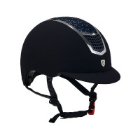 Casque en velours ultra-léger avec strass Eclipse Equestro Marine / argent Bleu Casque en velours ultra-léger avec strass Eclipse Equestro Marine / argent Bleu