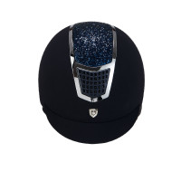 Casque en velours ultra-léger avec strass Eclipse Equestro Marine / argent Bleu Casque en velours ultra-léger avec strass Eclipse Equestro Marine / argent Bleu