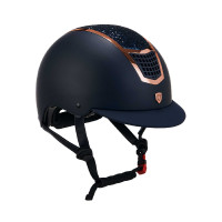 Casque Eclipse avec strass Equestro Marine / rose gold Bleu marine