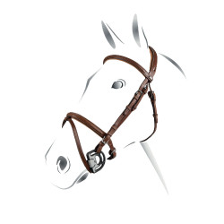 Bride obstacle en cuir anglais Equestro
