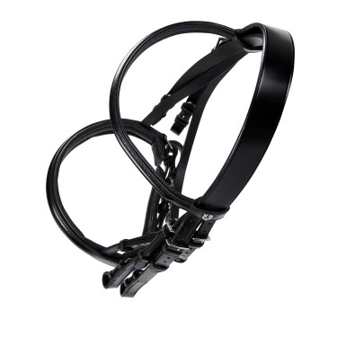 Bride de dressage en cuir Dressage Equestro Noir