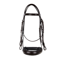 Bride de dressage en cuir Dressage Equestro Marron foncé