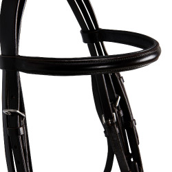 Bride de dressage en cuir Dressage Equestro Marron foncé