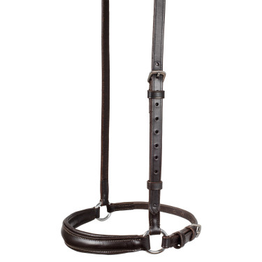 Bride avec muserolle style allemand Equestro Marron foncé