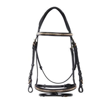 Bride anglaise en cuir clincher sans rênes Equestro Bride anglaise en cuir clincher sans rênes Equestro