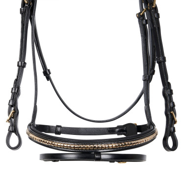 Bride anglaise en cuir clincher sans rênes Equestro Bride anglaise en cuir clincher sans rênes Equestro
