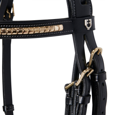 Bride anglaise en cuir clincher sans rênes Equestro Bride anglaise en cuir clincher sans rênes Equestro