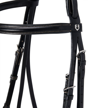 Bride anglaise en cuir avec broderies Deco Equestro Bride anglaise en cuir avec broderies Deco Equestro