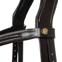 Bride anatomique en cuir mexicain Equestro Marron foncé Bride anatomique en cuir mexicain Equestro Marron foncé