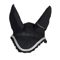 Bonnet anti-mouches tricoté avec cordura Equestro Noir Bonnet anti-mouches tricoté avec cordura Equestro Noir