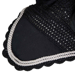 Bonnet anti-mouches tricoté avec cordura Equestro Noir