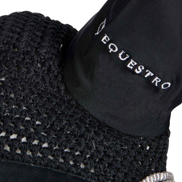 Bonnet anti-mouches tricoté avec cordura Equestro Bonnet anti-mouches tricoté avec cordura Equestro