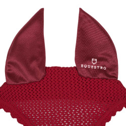 Bonnet anti-mouches poney en coton avec oreilles élastiques Equestro Bordeaux Bonnet anti-mouches poney en coton avec oreilles élastiques Equestro Bordeaux
