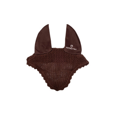 Bonnet anti-mouches poney en coton avec oreilles élastiques Equestro Marron Bonnet anti-mouches poney en coton avec oreilles élastiques Equestro Marron