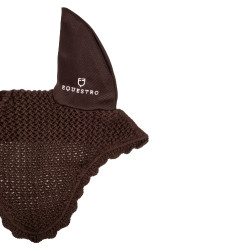 Bonnet anti-mouches poney en coton avec oreilles élastiques Equestro Marron Bonnet anti-mouches poney en coton avec oreilles élastiques Equestro Marron