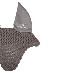 Bonnet anti-mouches poney en coton avec oreilles élastiques Equestro Gris Bonnet anti-mouches poney en coton avec oreilles élastiques Equestro Gris
