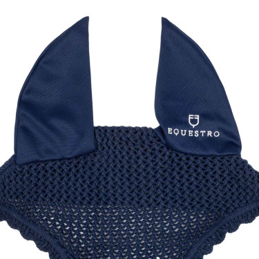 Bonnet anti-mouches poney en coton avec oreilles élastiques Equestro Marine Bleu marine Bonnet anti-mouches poney en coton avec oreilles élastiques Equestro Marine Bleu marine
