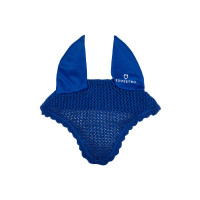 Bonnet anti-mouches poney en coton avec oreilles élastiques Equestro Bleu royal