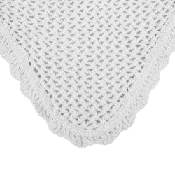 Bonnet anti-mouches poney en coton avec oreilles élastiques Equestro Blanc Bonnet anti-mouches poney en coton avec oreilles élastiques Equestro Blanc