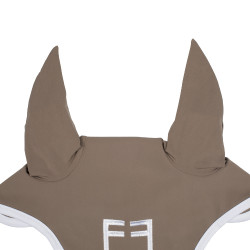 Bonnet anti-mouches en tissu technique White Line Edition Equestro Walnut Marron