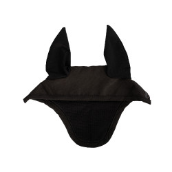 Bonnet anti-mouches en tissu technique stretch avec logo collection Elegance Equestro Noir