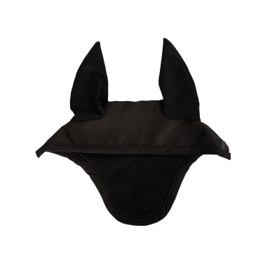 Bonnet anti-mouches en tissu technique stretch avec logo collection Elegance Equestro Noir Bonnet anti-mouches en tissu technique stretch avec logo collection Elegance Equestro Noir