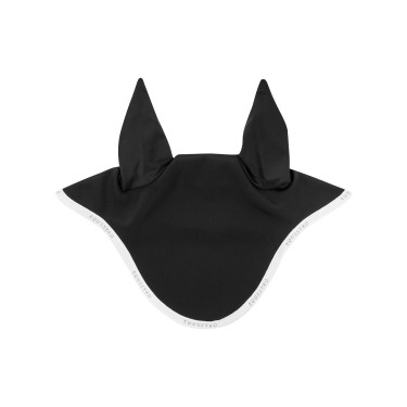 Bonnet anti-mouches en tissu technique GP Equestro Noir / blanc Bonnet anti-mouches en tissu technique GP Equestro Noir / blanc