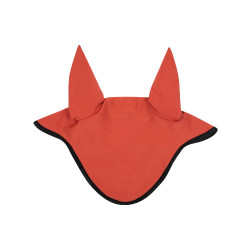 Bonnet anti-mouches en tissu technique GP Equestro Rouge brique / noir Bonnet anti-mouches en tissu technique GP Equestro Rouge brique / noir