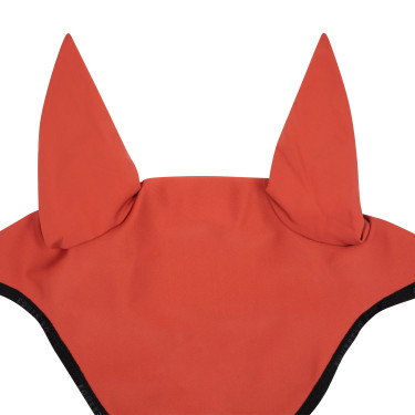 Bonnet anti-mouches en tissu technique GP Equestro Rouge brique / noir Bonnet anti-mouches en tissu technique GP Equestro Rouge brique / noir