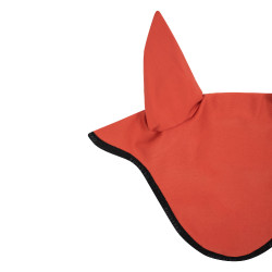 Bonnet anti-mouches en tissu technique GP Equestro Rouge brique / noir Bonnet anti-mouches en tissu technique GP Equestro Rouge brique / noir