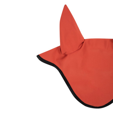 Bonnet anti-mouches en tissu technique GP Equestro Rouge brique / noir Bonnet anti-mouches en tissu technique GP Equestro Rouge brique / noir