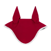 Bonnet anti-mouches en tissu technique GP Equestro Vin / blanc Rouge Bonnet anti-mouches en tissu technique GP Equestro Vin / blanc Rouge