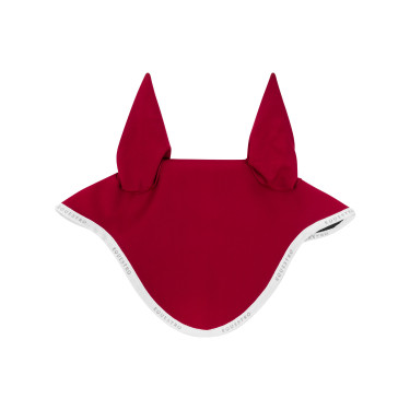 Bonnet anti-mouches en tissu technique GP Equestro Vin / blanc Rouge Bonnet anti-mouches en tissu technique GP Equestro Vin / blanc Rouge
