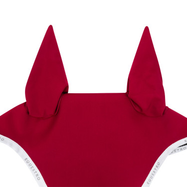 Bonnet anti-mouches en tissu technique GP Equestro Vin / blanc Rouge Bonnet anti-mouches en tissu technique GP Equestro Vin / blanc Rouge