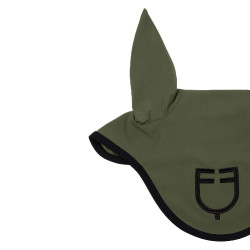 Bonnet anti-mouches en tissu technique édition Black Line Equestro Vert foncé / noir