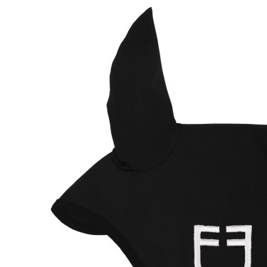 Bonnet anti-mouches en tissu technique édition Black Line Equestro Bonnet anti-mouches en tissu technique édition Black Line Equestro