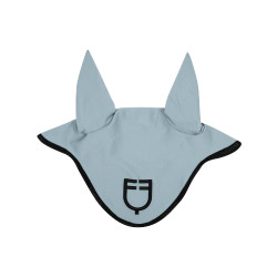 Bonnet anti-mouches en tissu technique avec logo GP Equestro édition limité Bleu ciel / noir