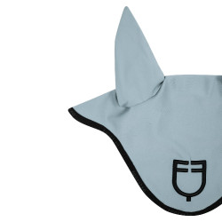 Bonnet anti-mouches en tissu technique avec logo GP Equestro édition limité Bleu ciel / noir