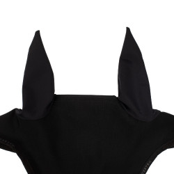 Bonnet anti-mouches en tissu technique avec logo GP Equestro Noir / noir Bonnet anti-mouches en tissu technique avec logo GP Equestro Noir / noir