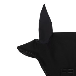 Bonnet anti-mouches en tissu technique avec logo GP Equestro Noir / noir Bonnet anti-mouches en tissu technique avec logo GP Equestro Noir / noir