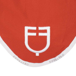 Bonnet anti-mouches en tissu technique avec logo GP Equestro Rouge brique / blanc