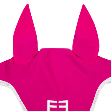 Bonnet anti-mouches en tissu technique avec logo GP Equestro Fuchsia / blanc Rose Bonnet anti-mouches en tissu technique avec logo GP Equestro Fuchsia / blanc Rose