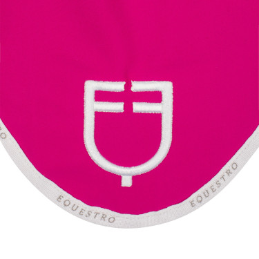 Bonnet anti-mouches en tissu technique avec logo GP Equestro Fuchsia / blanc Rose Bonnet anti-mouches en tissu technique avec logo GP Equestro Fuchsia / blanc Rose