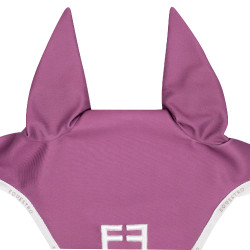 Bonnet anti-mouches en tissu technique avec logo GP Equestro Rose / blanc