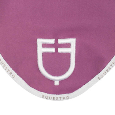 Bonnet anti-mouches en tissu technique avec logo GP Equestro Rose / blanc