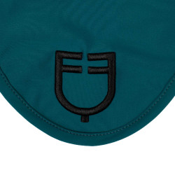 Bonnet anti-mouches en tissu technique avec logo Equestro Pétrol / noir Bleu